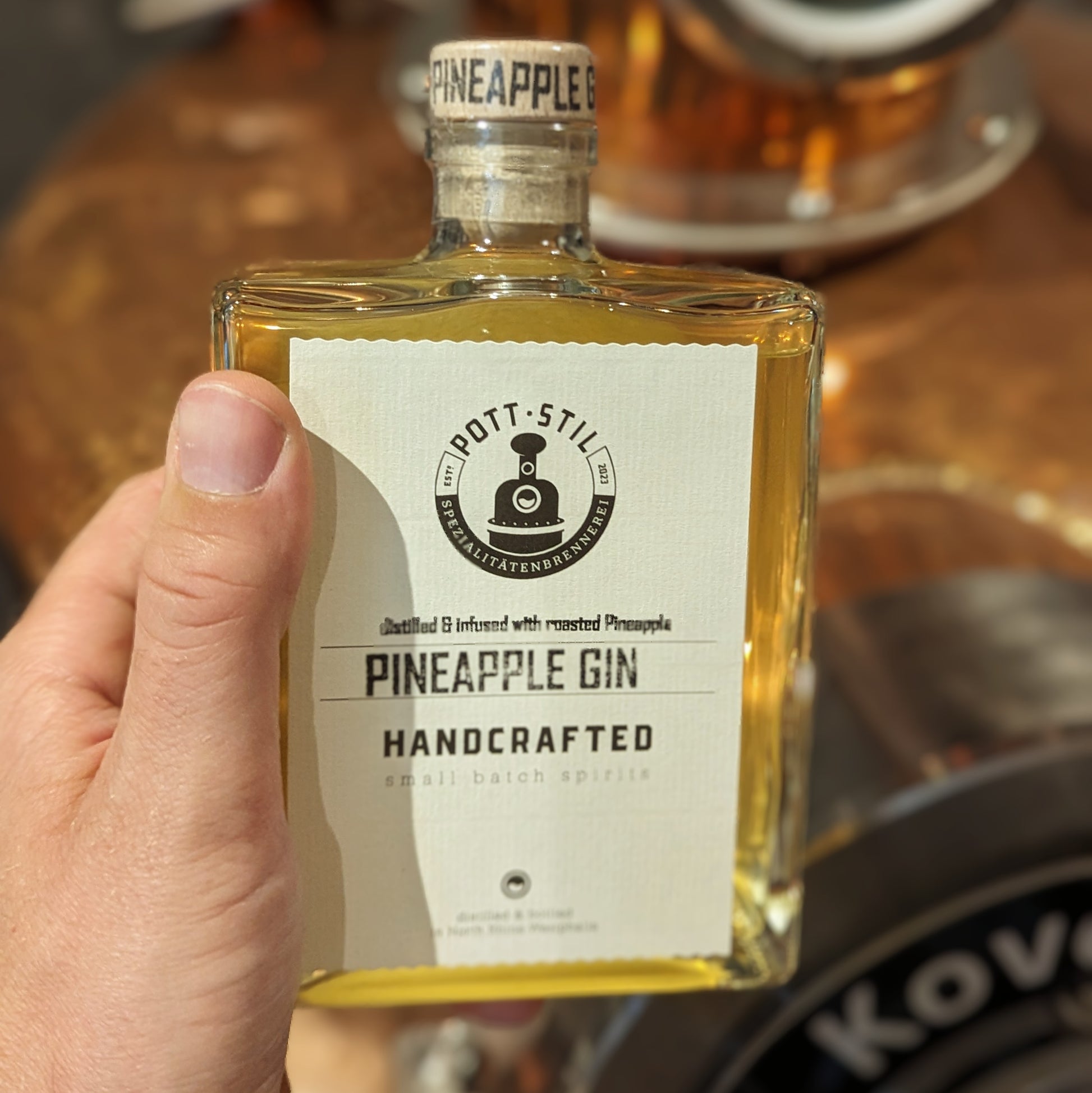 Pineapple Gin distilled and infused with roasted Pineapplee