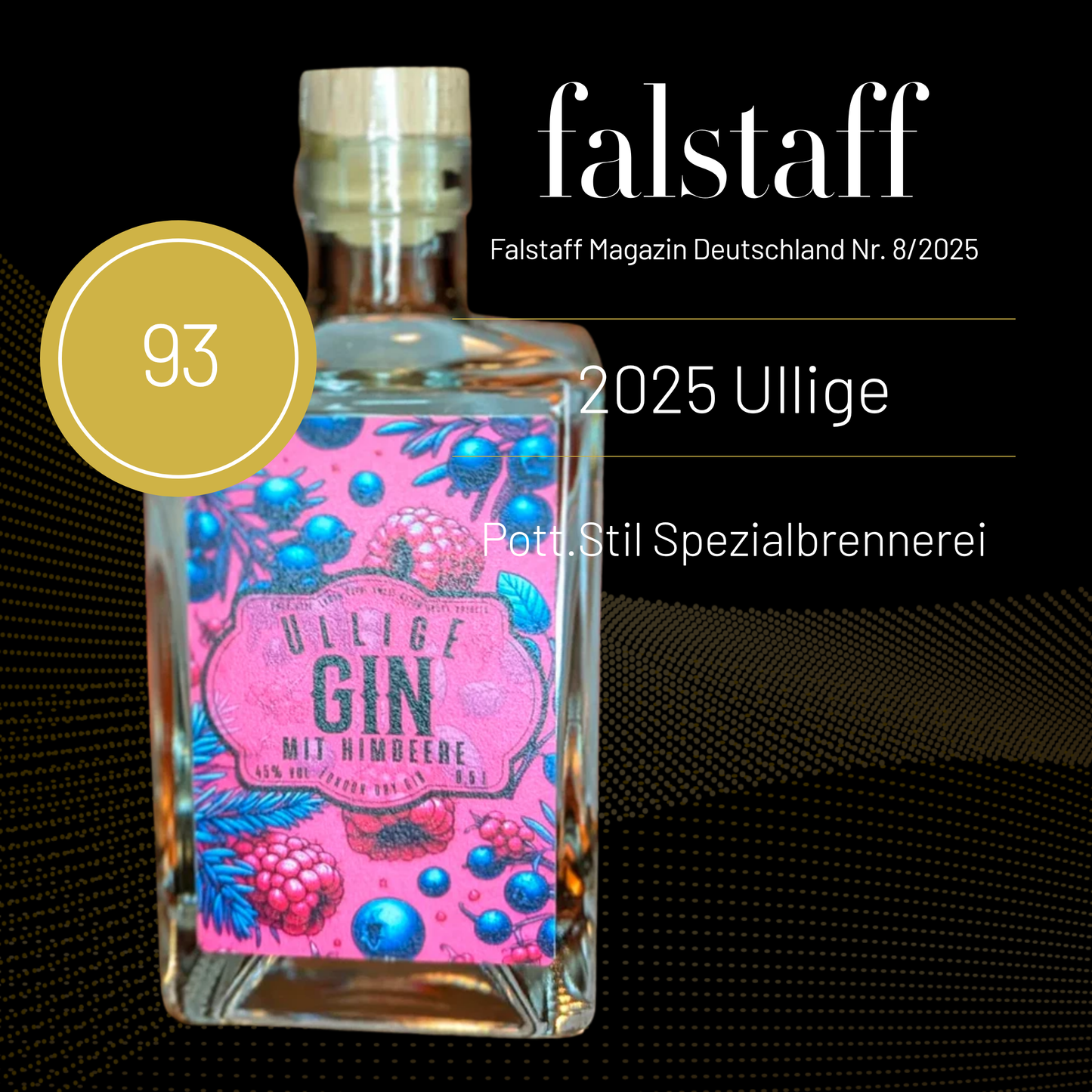 Ullige Gin mit Himbeere