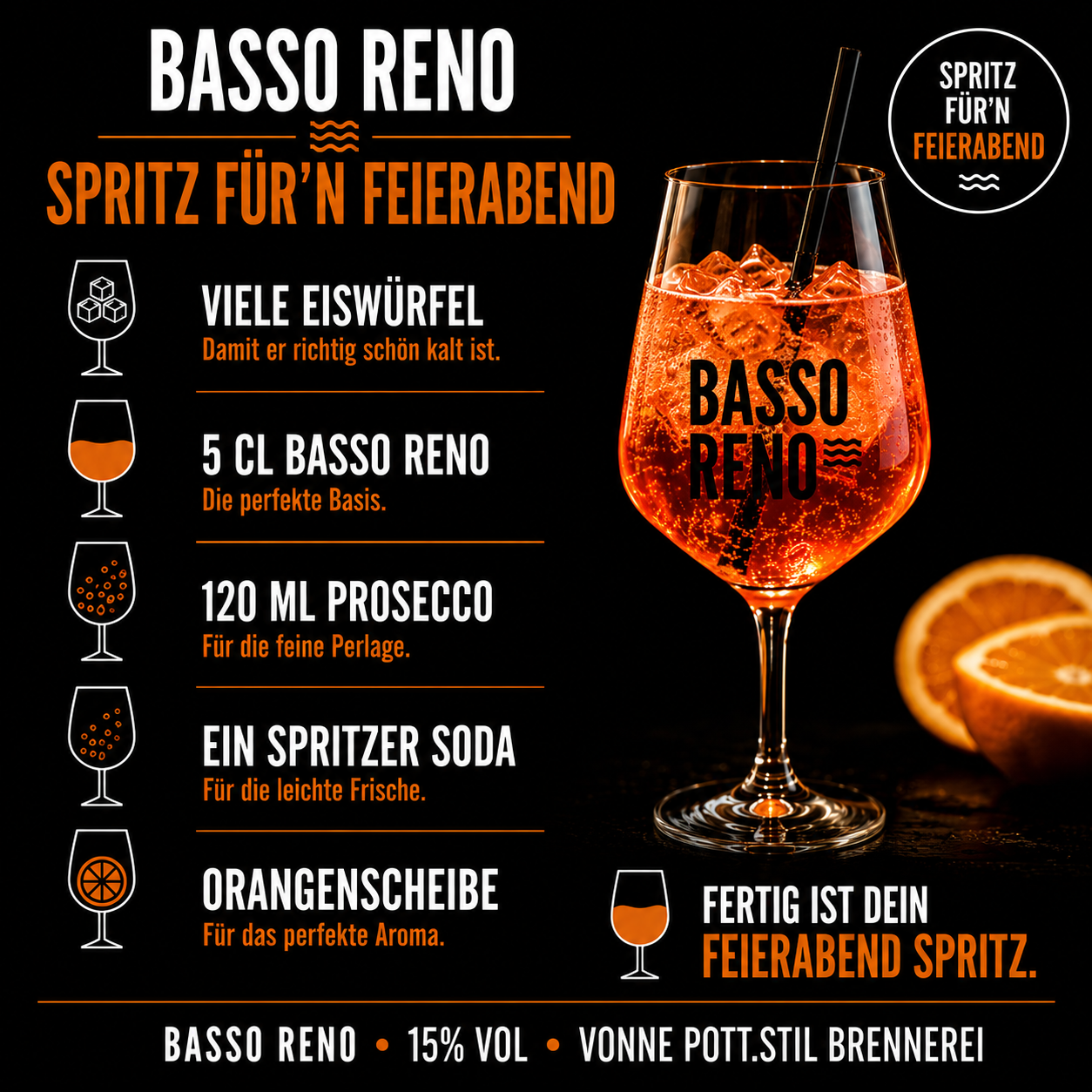 Basso Reno Aperitif Rosato 0,7L 15% vol